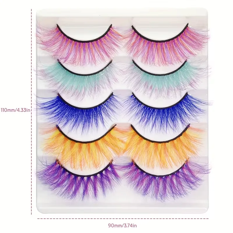 Color Fluffy False Lashes