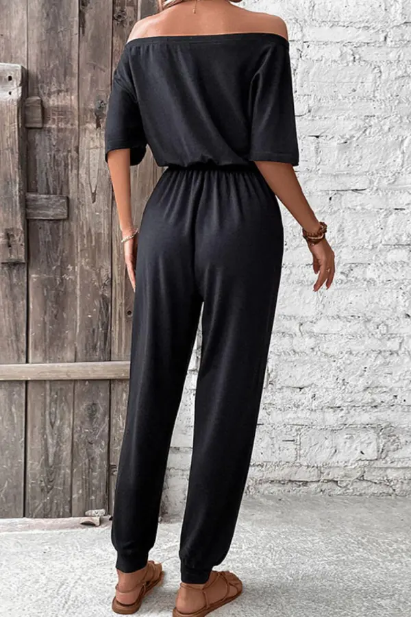 Shoulder Jumpsuit Pockets