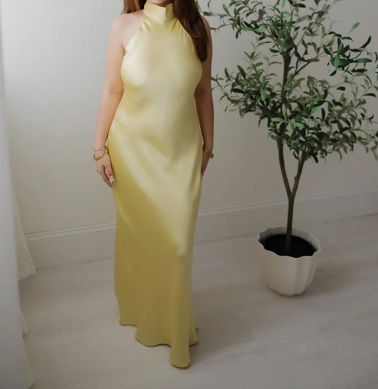 Clean Fit Espresso Satin Dress