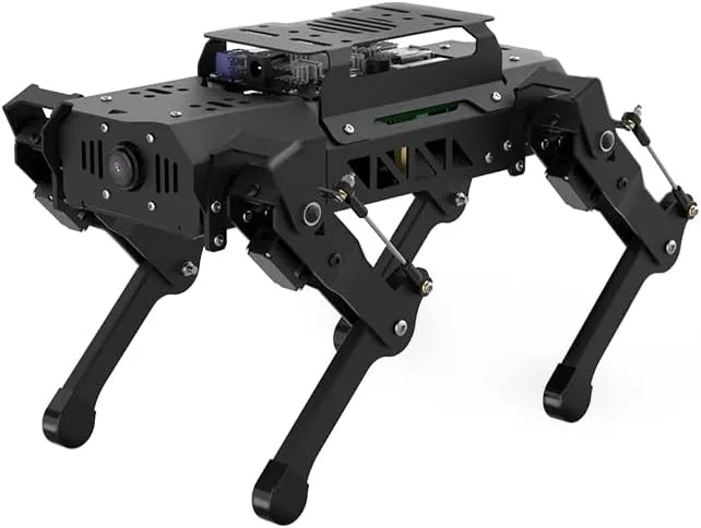 Robot Dog with Large AI Models AI Embodied Intelligence ROS Robotic Dog Vision Scene Voice Understanding SLAM Mapping Navigation Bionic Quadruped Robot, Ultimate Kit & RaspberryPi5 8GB