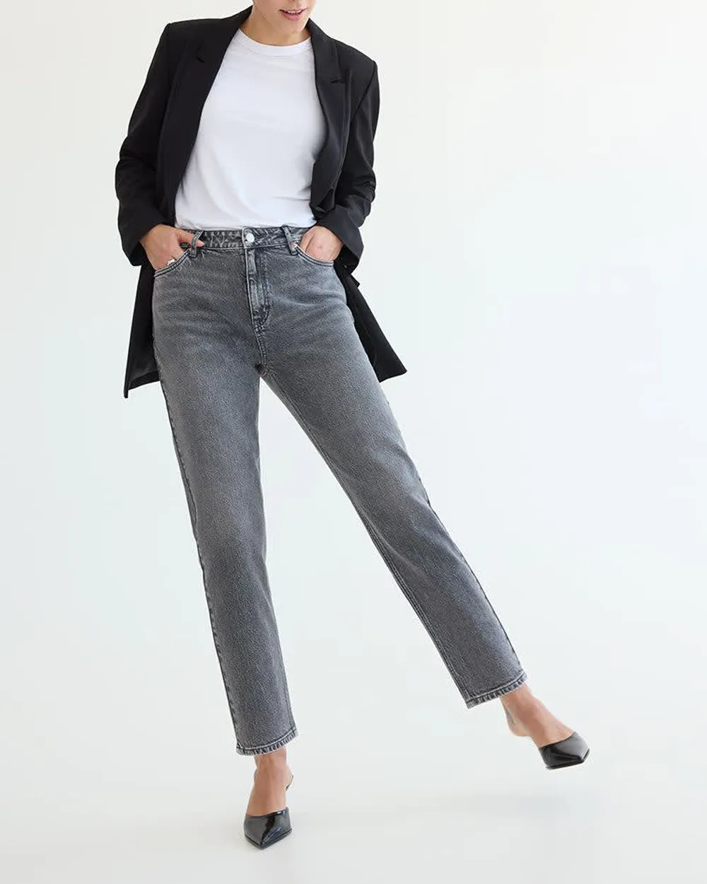 Tapered-Leg High-Rise Jean 