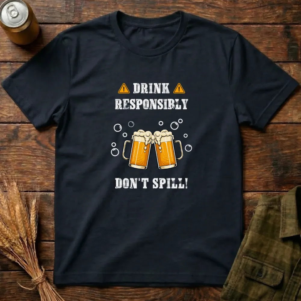 Drink Responsibly Graphic Cotton T-Shirt