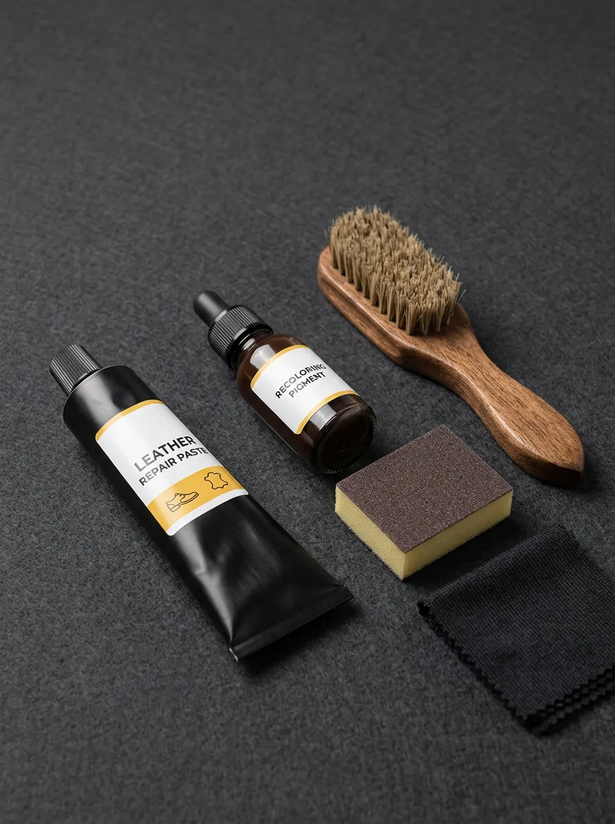 Leather Repair Paste and Recoloring Pigment Kit