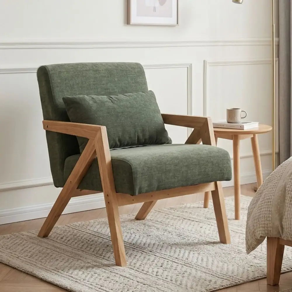 Compact Comfort Focused Velvet Armchair