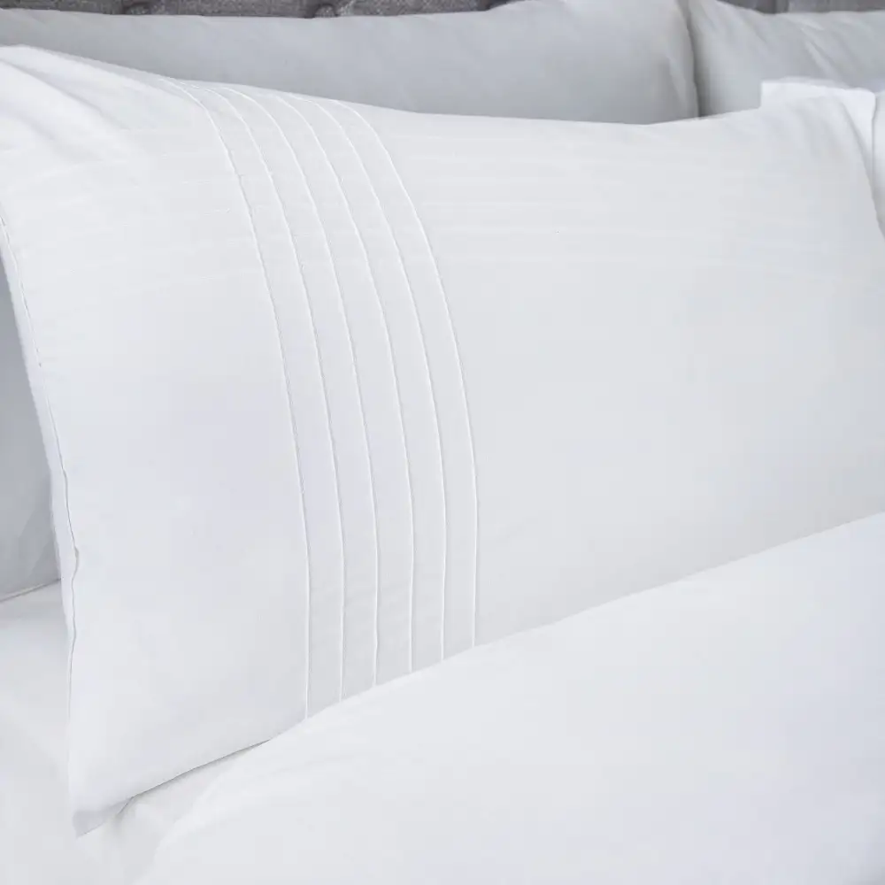 Reversible Plain Cotton Duvet Cover Set