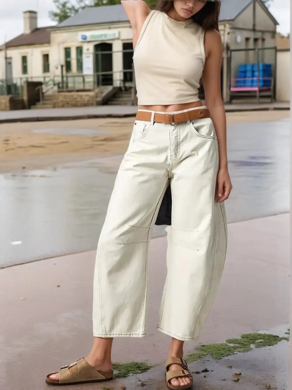 Clean Simple Trim Denim Jeans