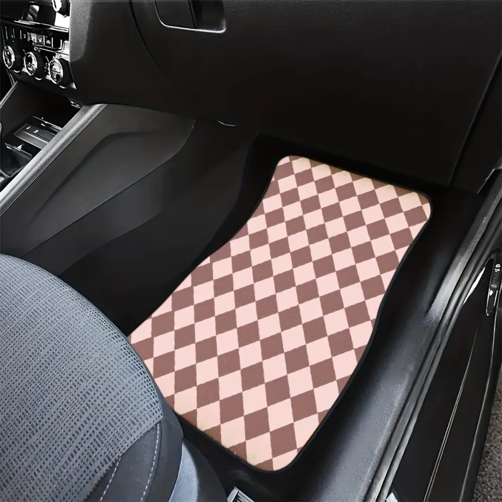Checkerboard Car Floor Mats