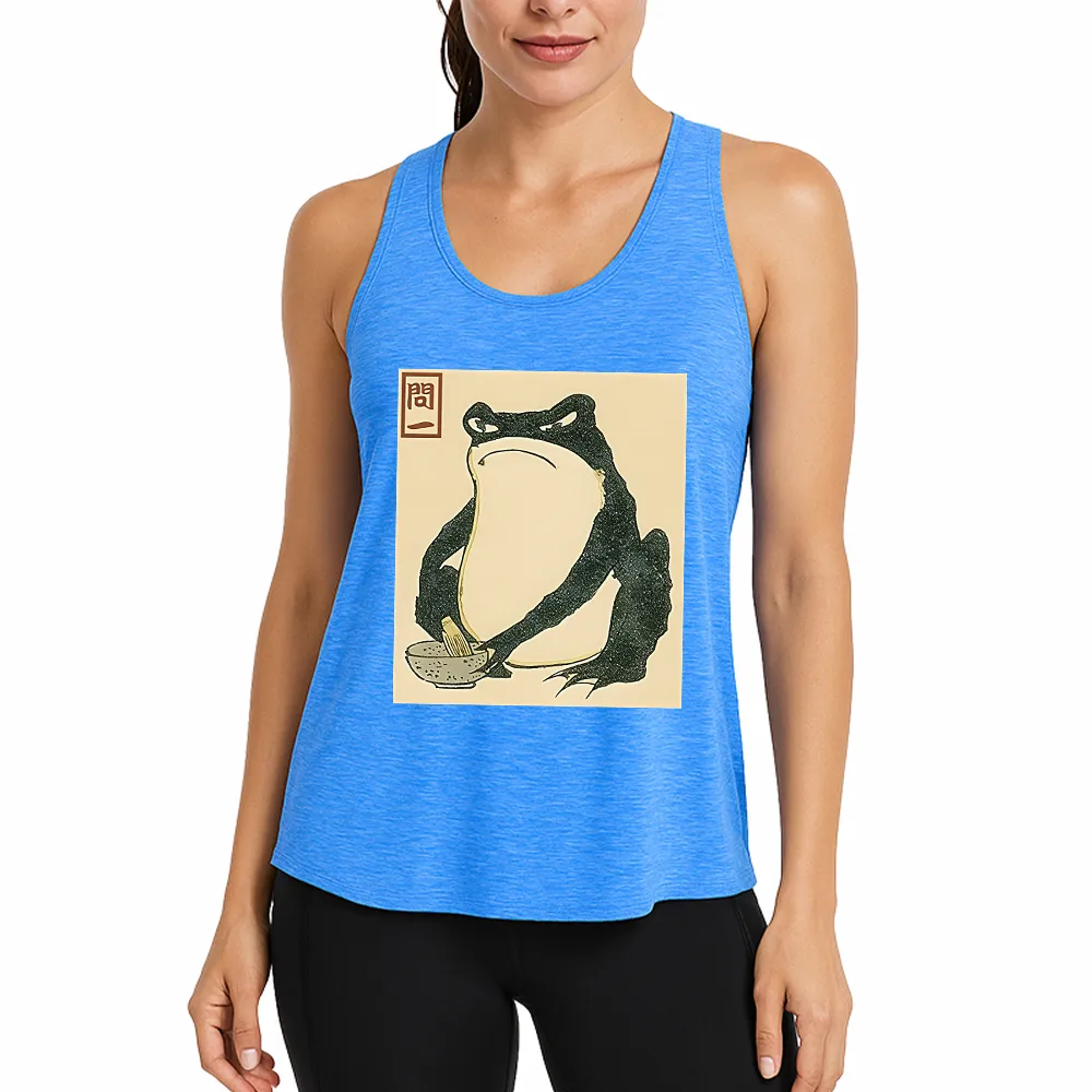 Woodblock Frog Athletic Tank