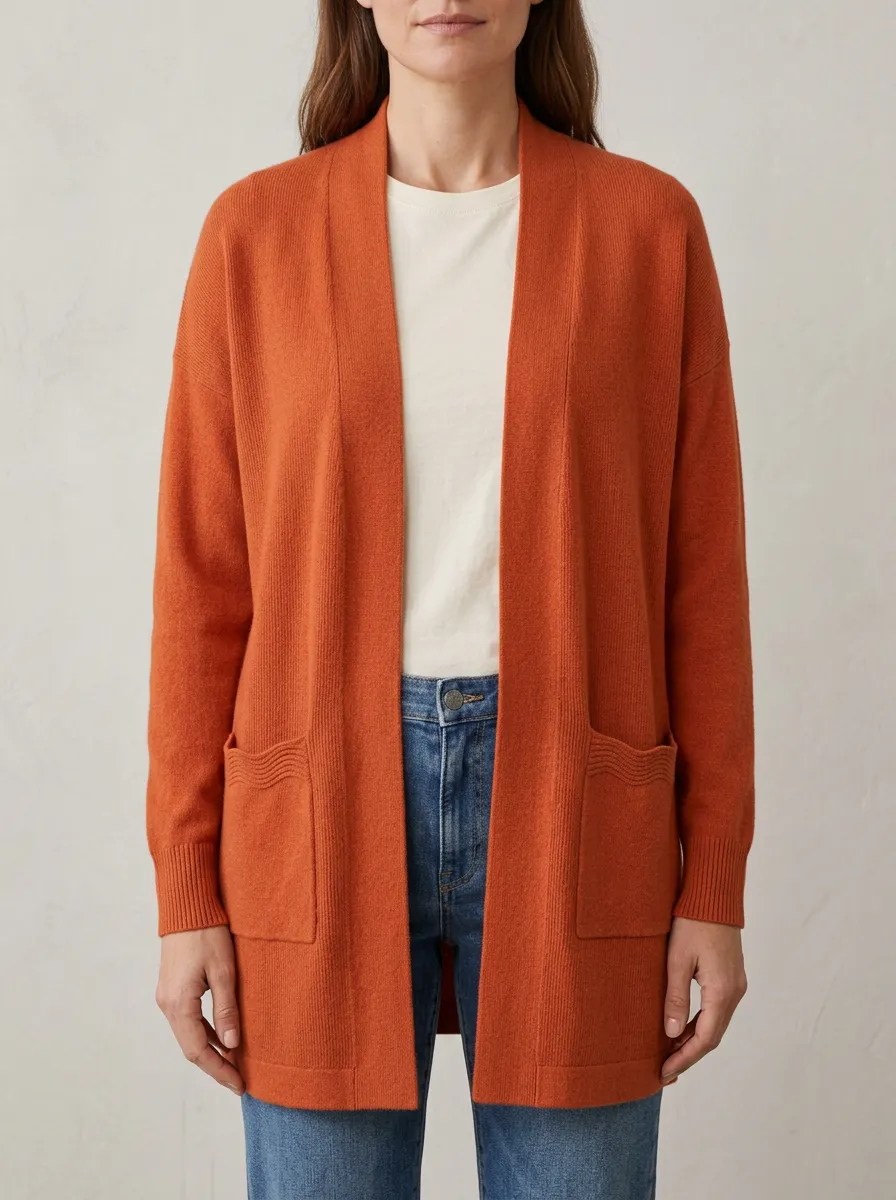 Cozy Ribbed-Knit Knit Cardigan
