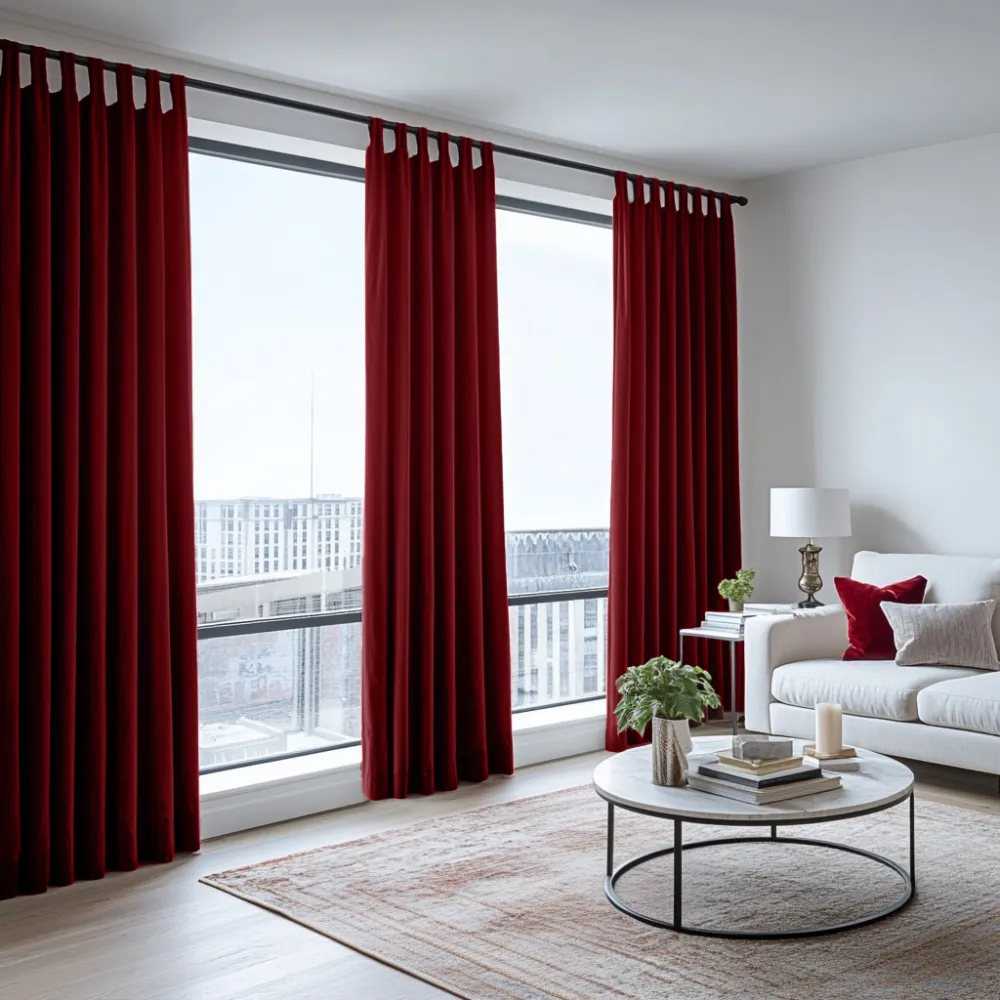 Velvet Tab Top Curtain Panel
