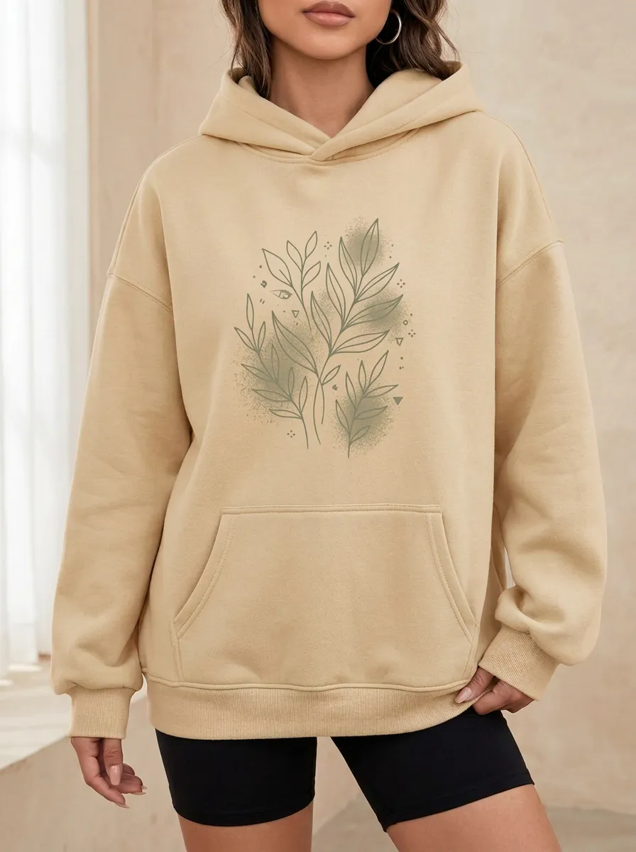 Botanical Nature Leaf Hoodie