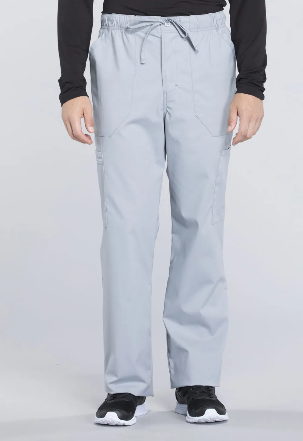 Men's Fly-Front Tapered-Leg Cargo Scrub Cargo Pants