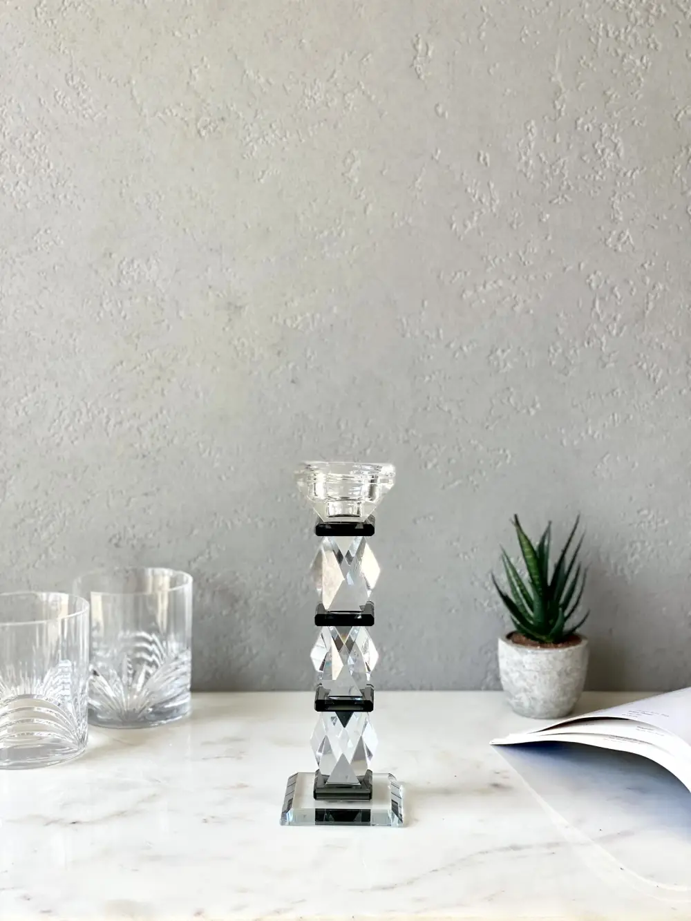Black Axis Candle Stand Large