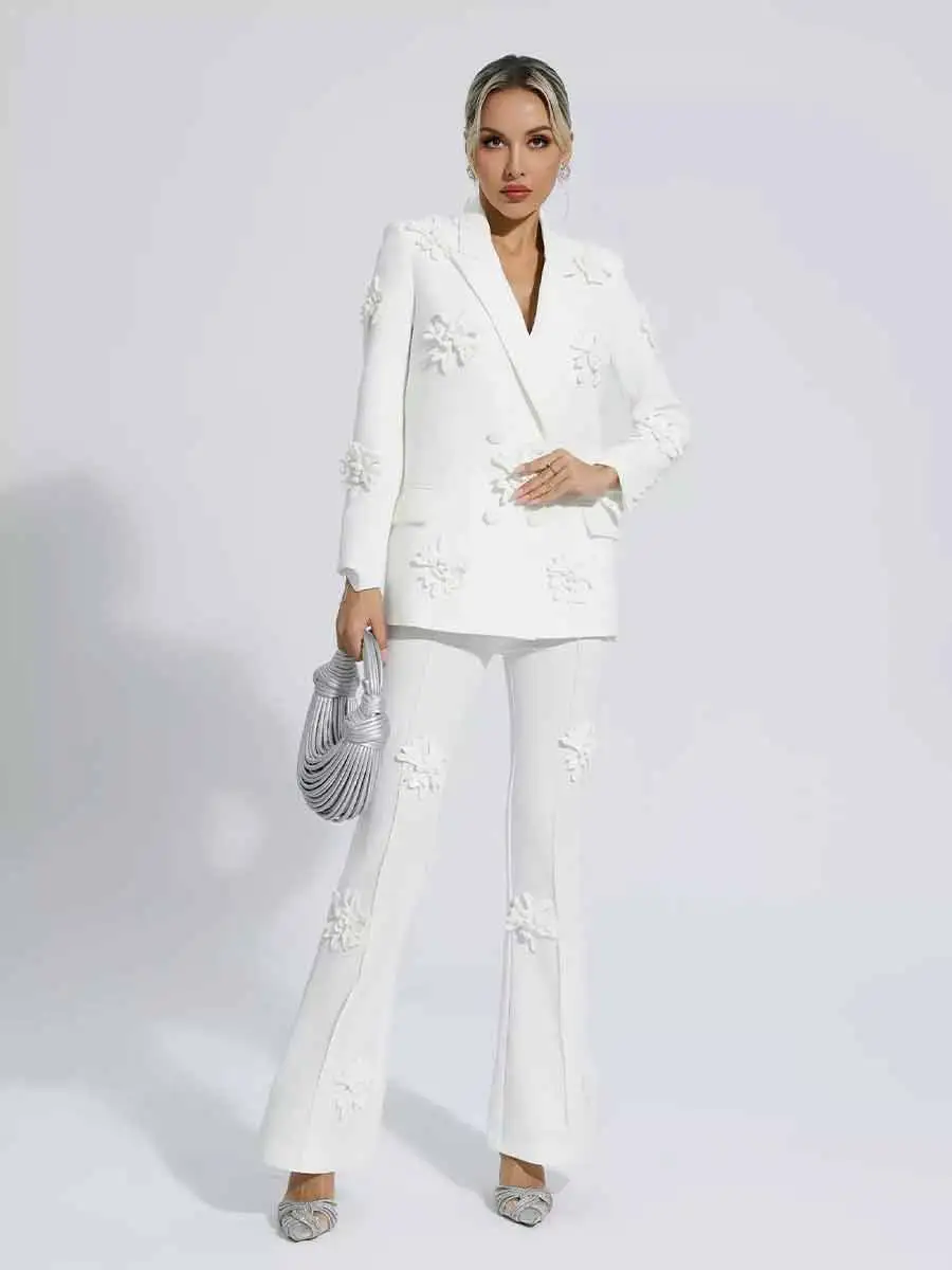 Heidi Jacquard Floral Suit Two Piece Set