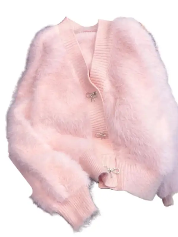 Button Up Fuzzy Cardigan