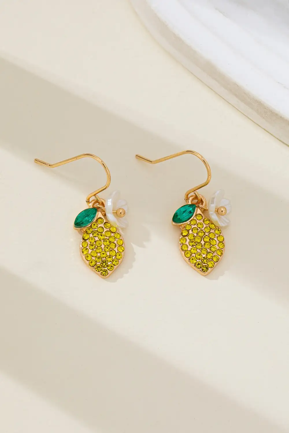 Sparkling Pave Lemon Drop arrings