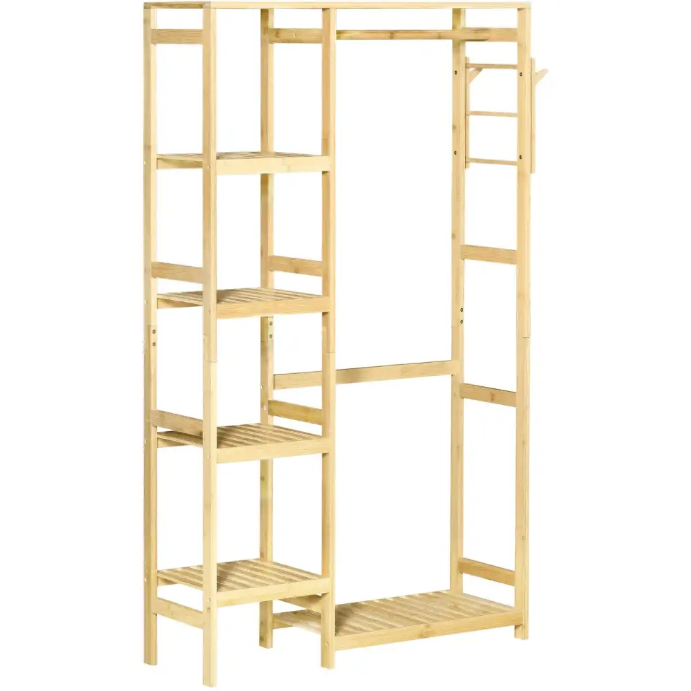 Bamboo Clothes Rack For Small Spaces