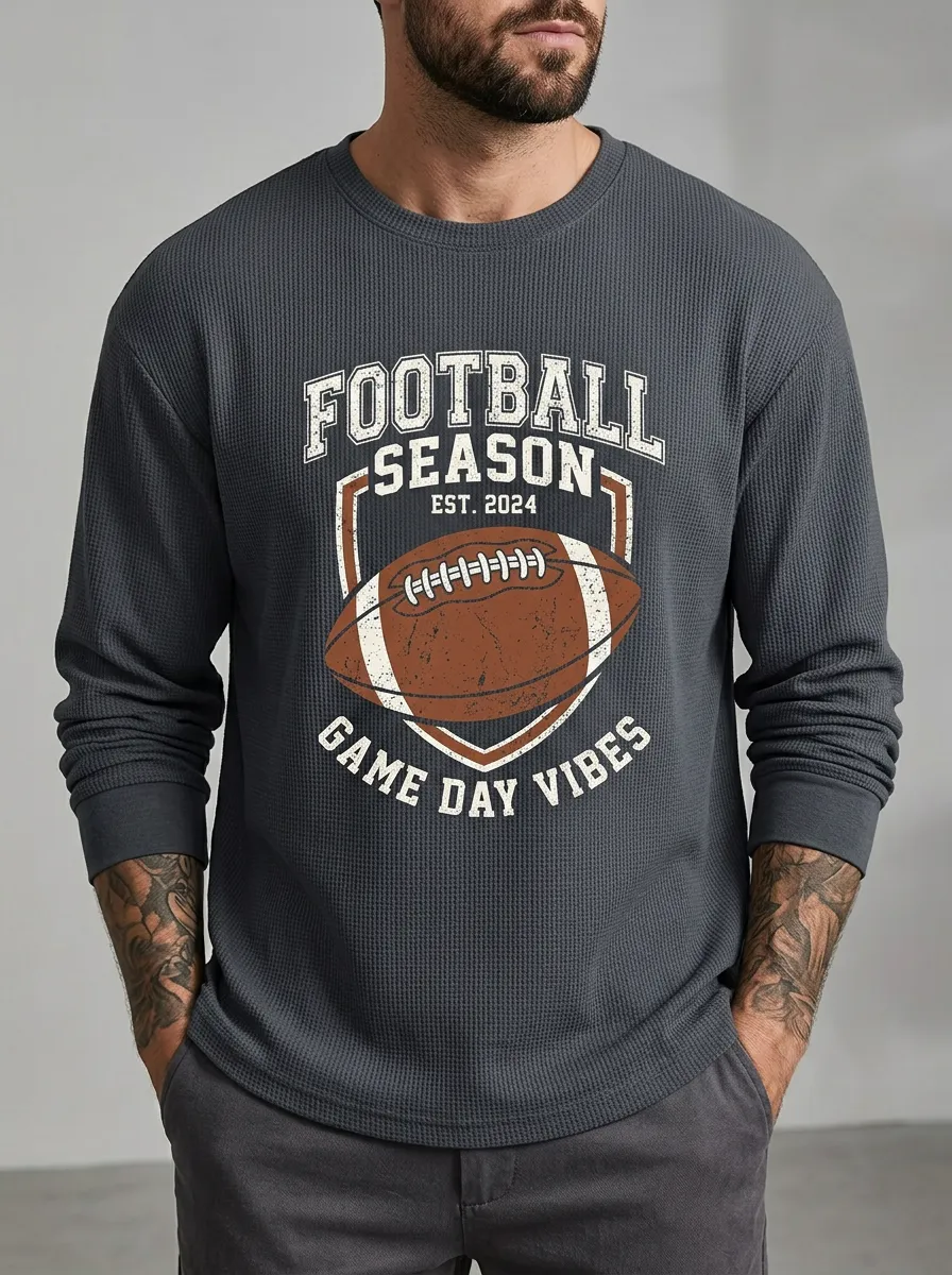 Football Graphic Casual T-Shirt