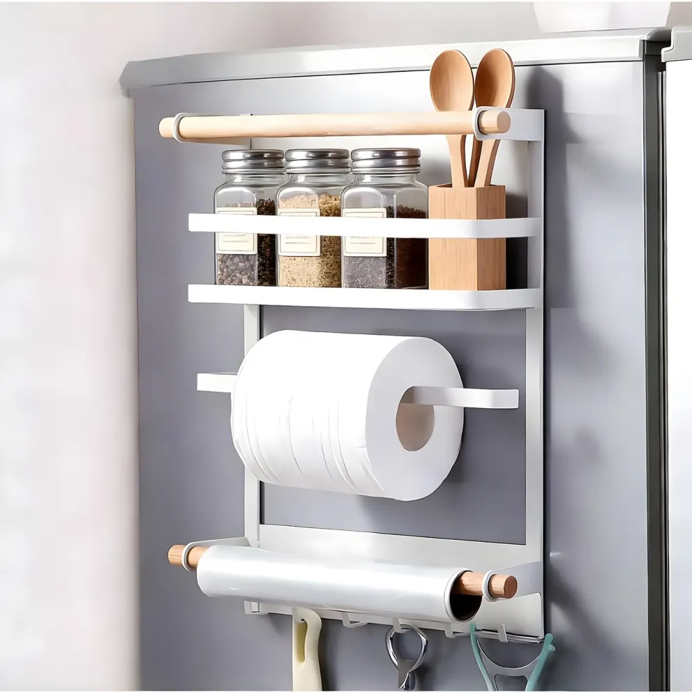 Magnetic Fridge Organizer Rack