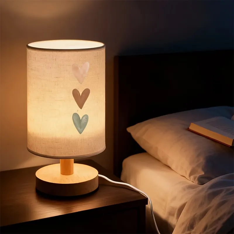 Heart Print Table Lamp