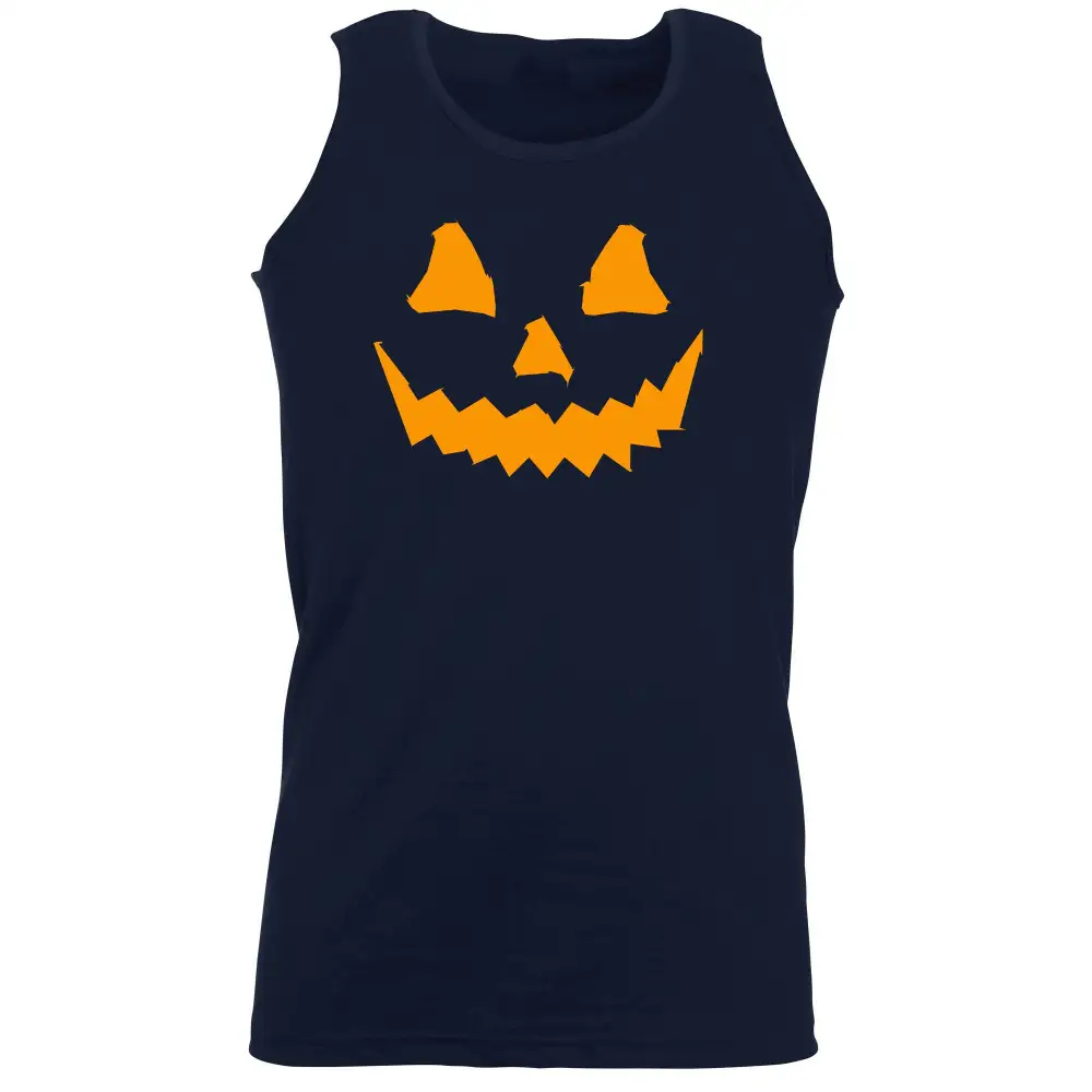 Orange Smile Graphic Tank Top