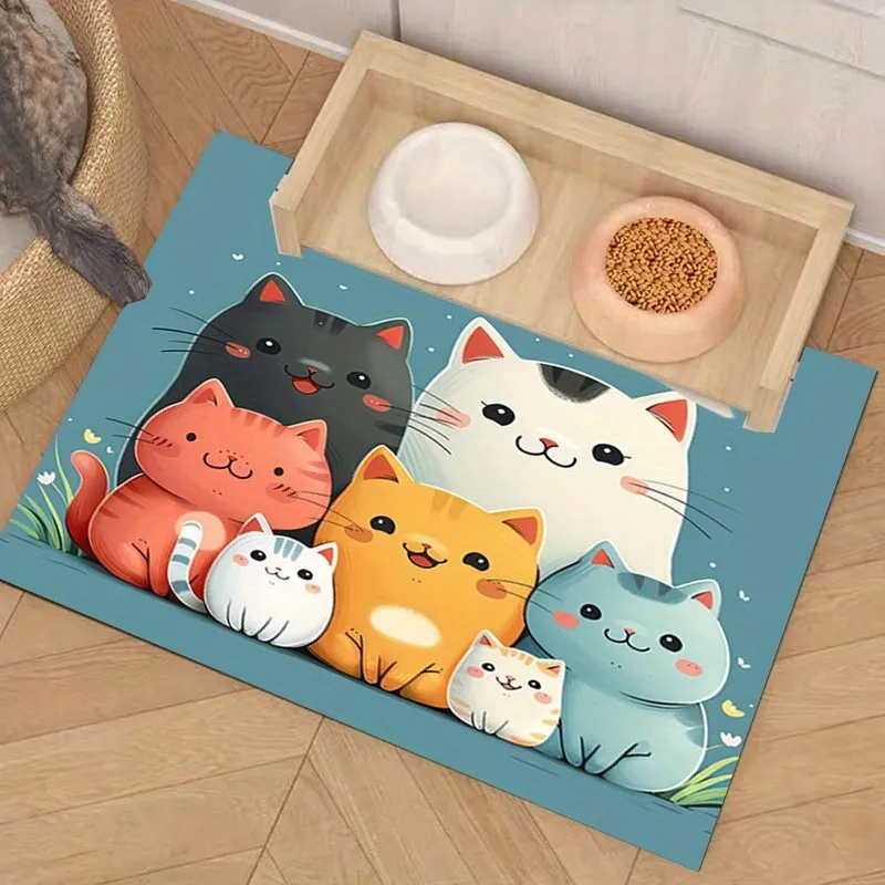 Cute Cat Pet Feeding Mat