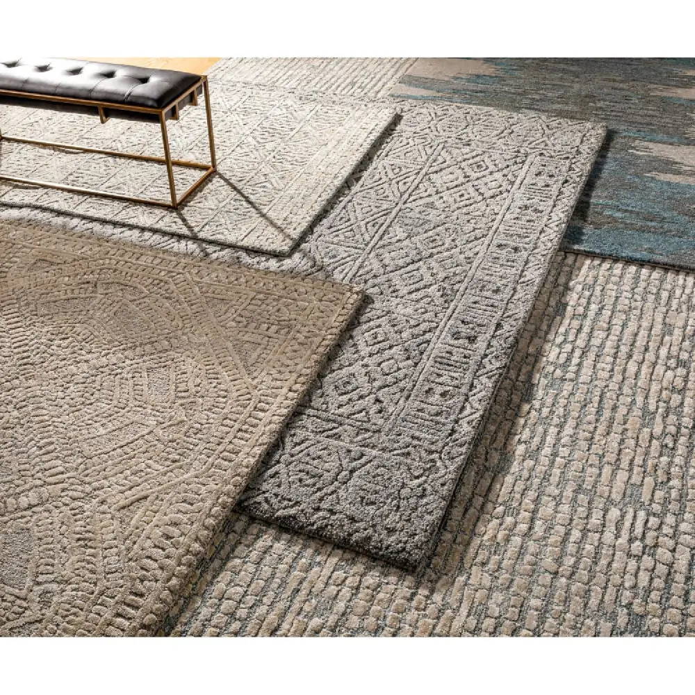 Hand-Tufted Viscose Blend Carpet