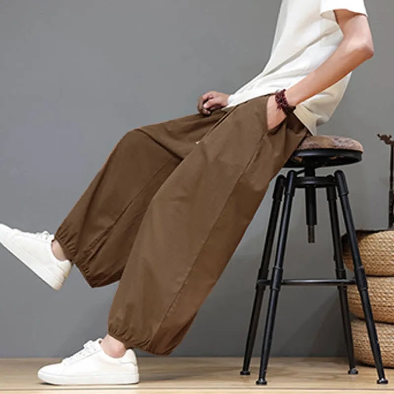 Elastic Waist Harem Pants