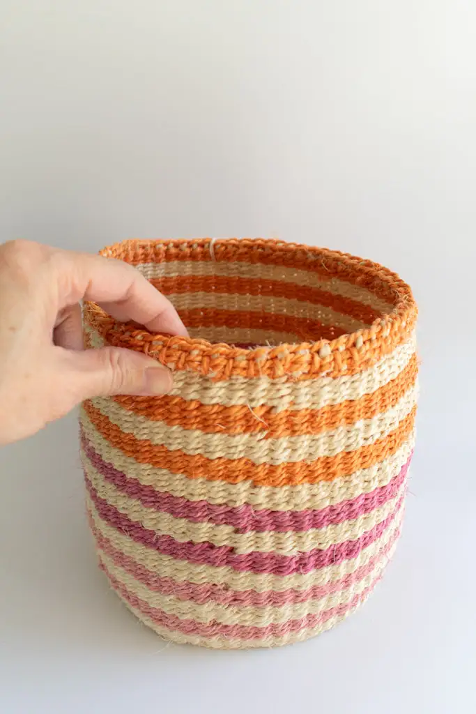 Striped Storage Basket