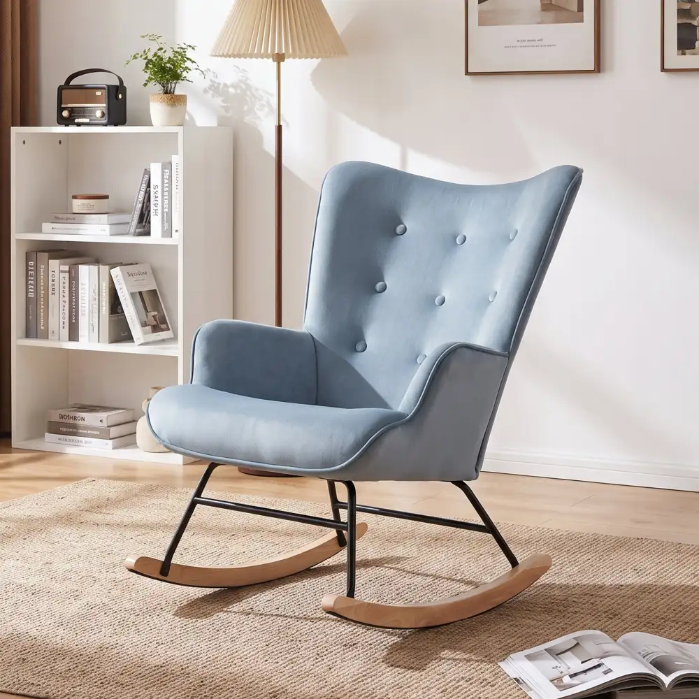 Compact Bedroom Rocking Armchair