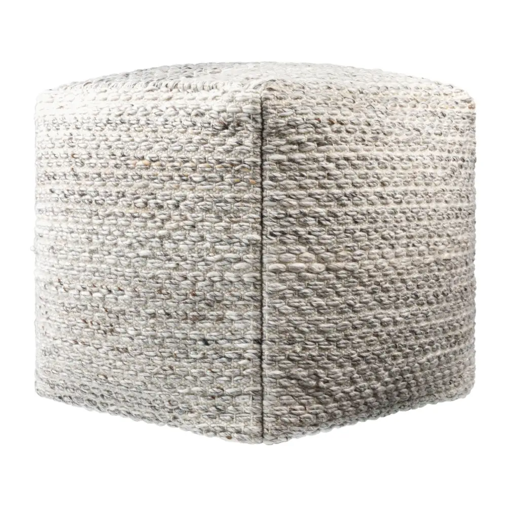 Woven Cube Outdoor Pouf