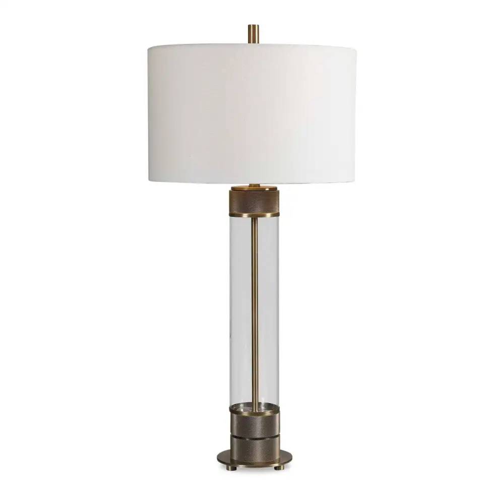 Cylindrical Glass Table Lamp