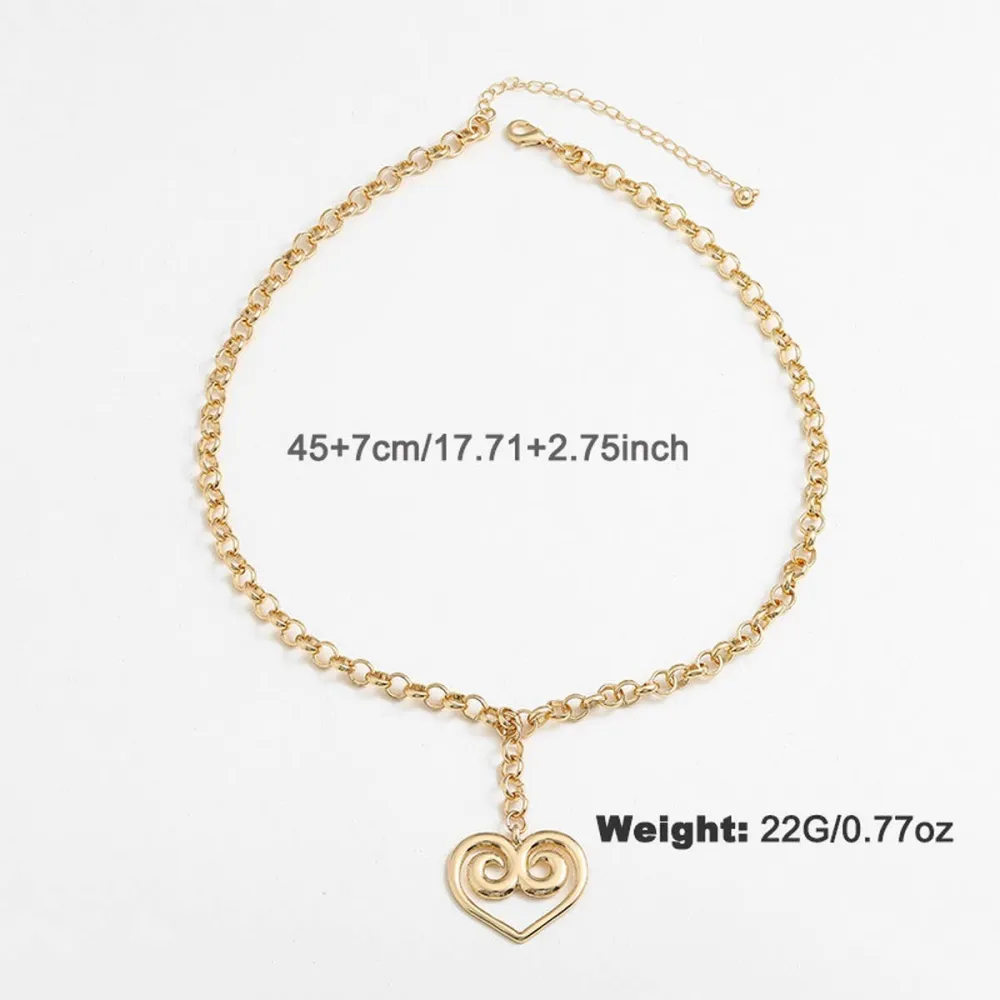 Rhinestone Pearl Heart Pendant Necklace