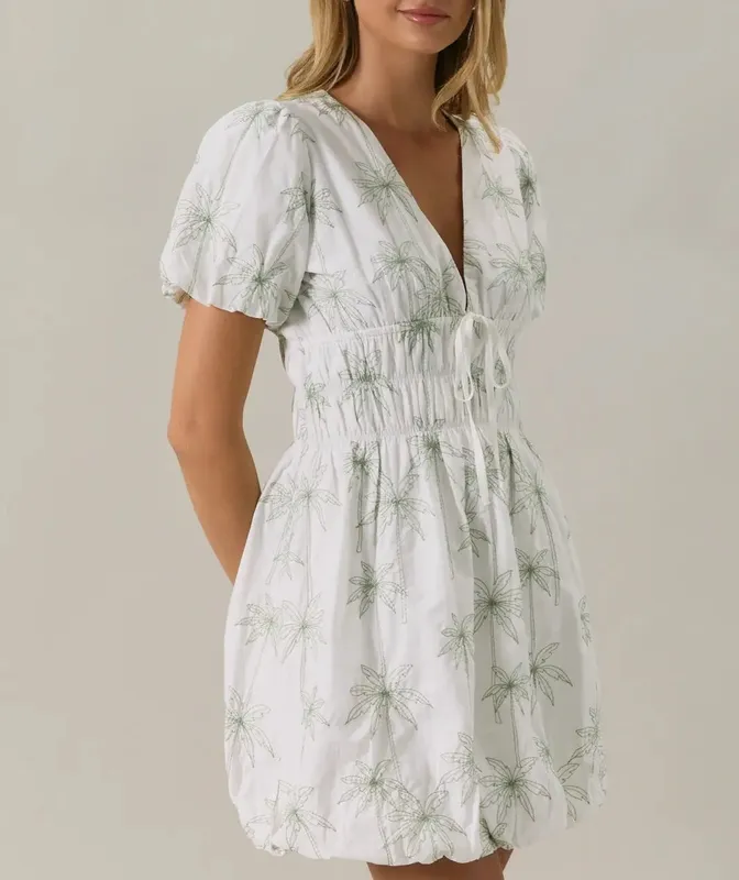 Cotton Blend Mini Dress