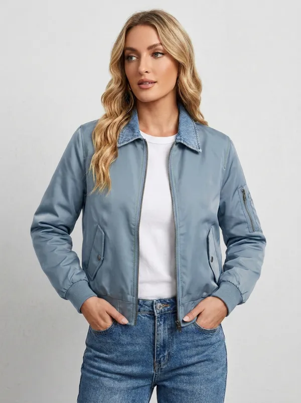 Utility Bomber Women's Casual Jacket