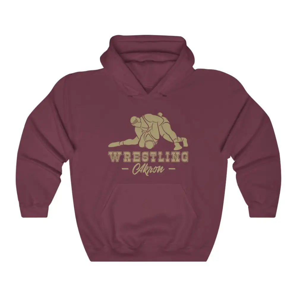 Relaxed Fan Style Wrestling Graphic Pullover Hoodie