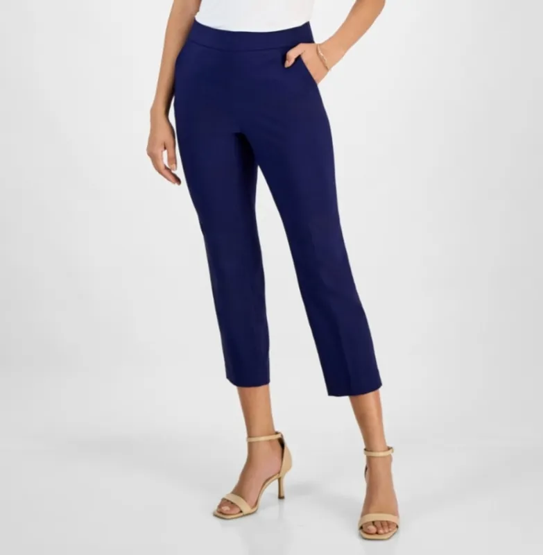 Cropped Pull On Pocket Pants