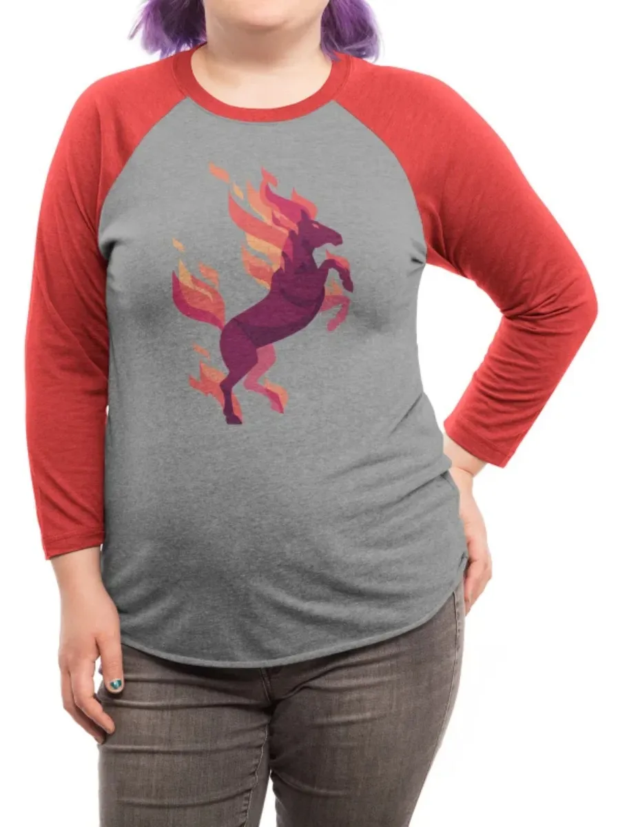 Flame Horse Art Print T-Shirt
