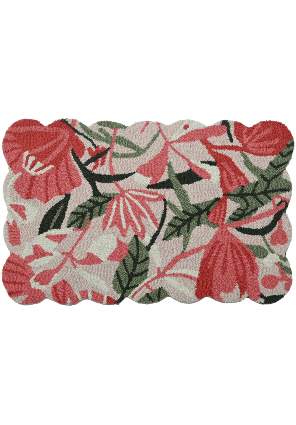 Everyday Floral Welcome Motif PET Bathroom Mat