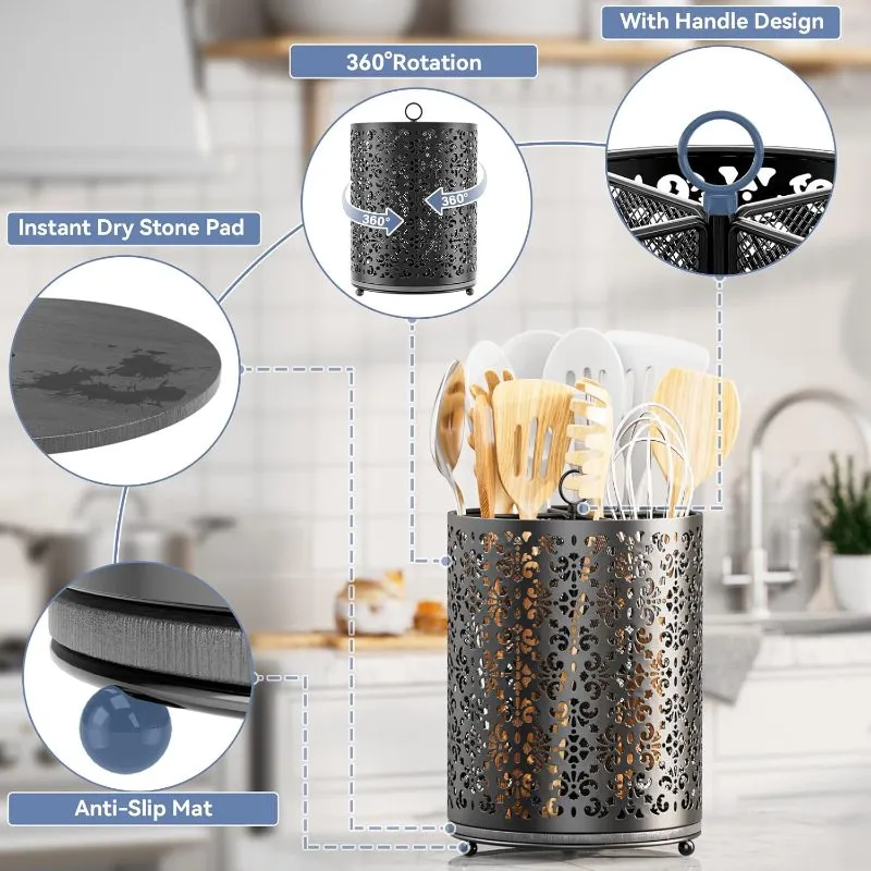 Metal Hollow Utensil Holder