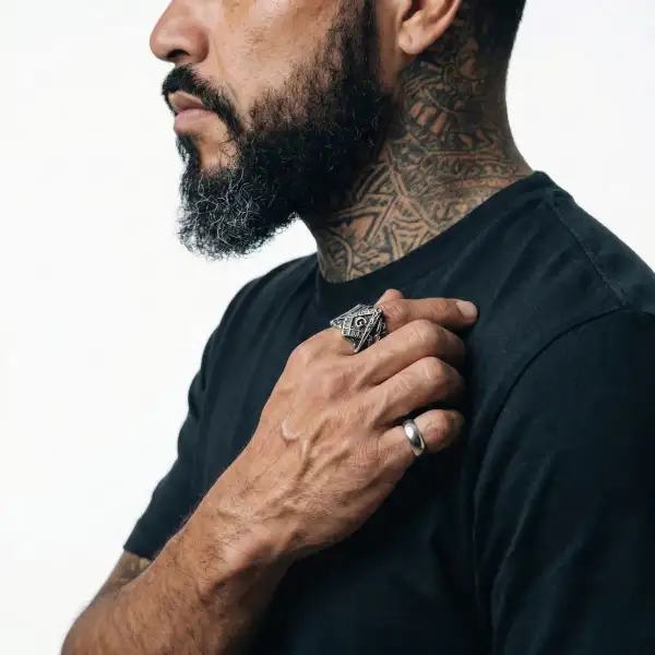 Men's Masonic Biker Ring