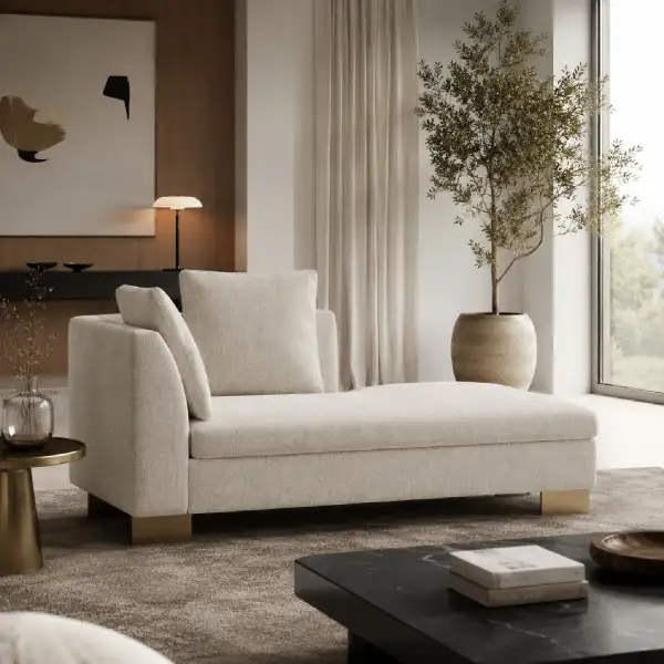 Chenille Chaise Lounge