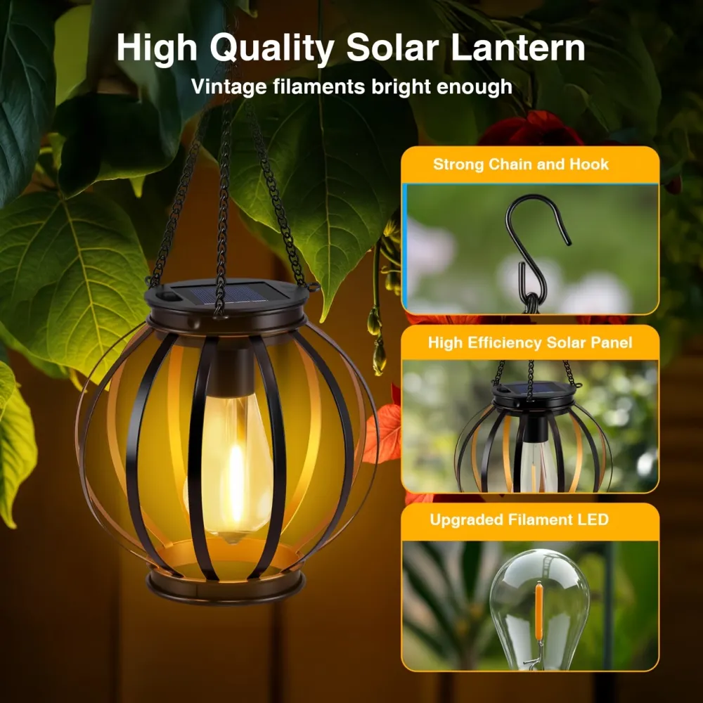 1 Pcs Solar Hanging Lantern Light