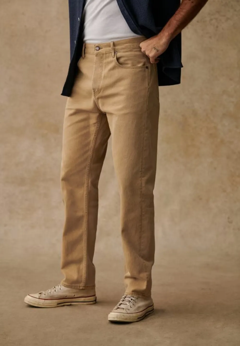 Dark Blue Straight Leg Casual Denim Jeans