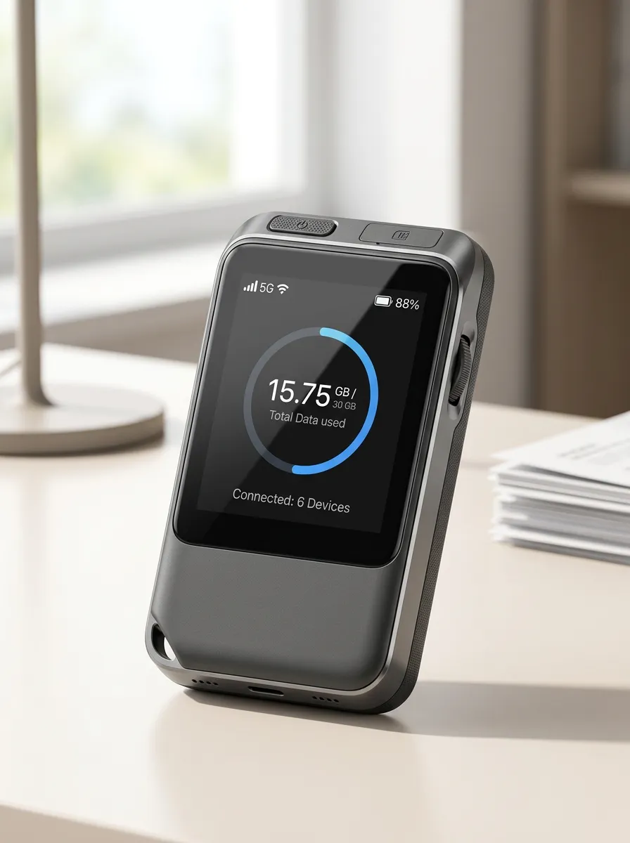 Digital Data Display Mobile WiFi Hotspot