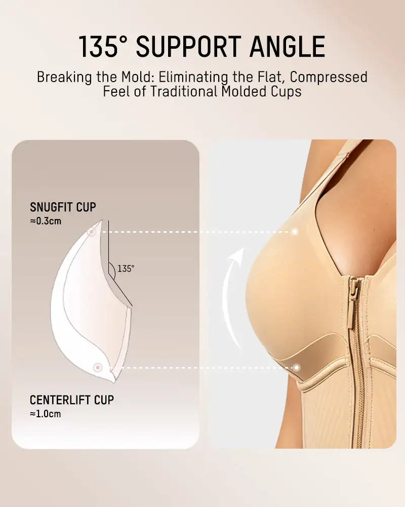 Anti-Gravity™ Zip-Front Shaping Longline Bra