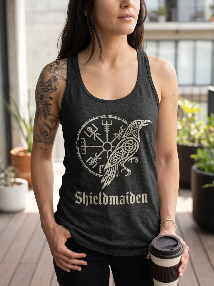 Viking Shieldmaiden Raven Tank Top