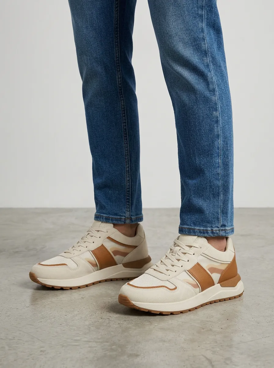 Unisex Casual Minimalist Colorblock Print Sneakers