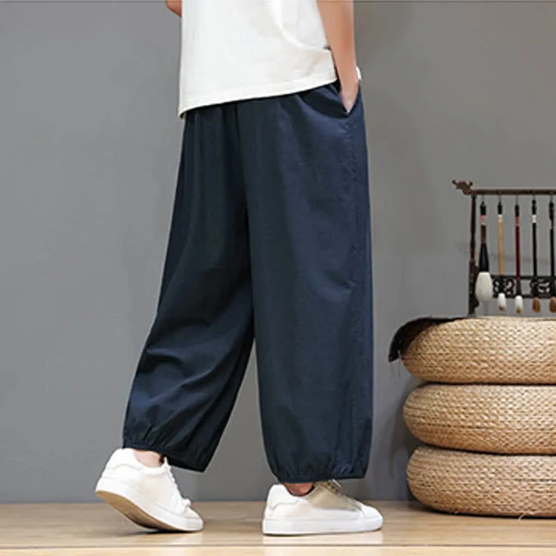 Elastic Waist Harem Pants
