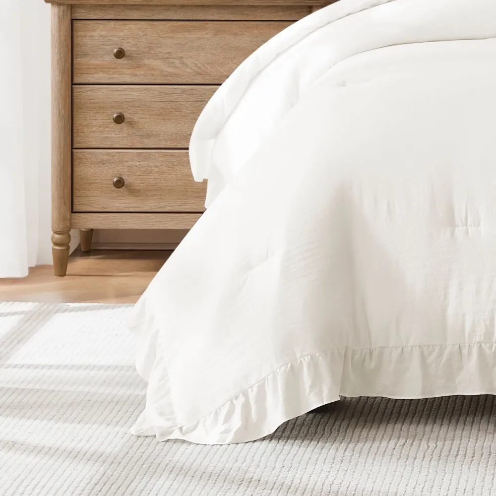 Ruffled Bohemian Comforter Bedding Set